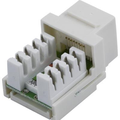 UTP Cat6a Keystone kontaktdon, oskärmad, 22-26AWG, "Tool-free"