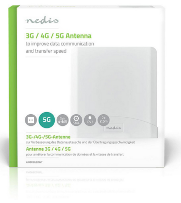 Antenn 5G / 4G / 3G Antenn | 5G | Inomhus eller Utomhus | 698-5000 MHz | Förstärkning: 6 dB | 2,5m | Vit#4