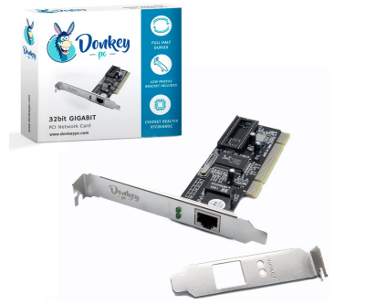 Nätverkskort Gigabit Ethernet Realtek RTL8169, PCI-kort, 10/100/1000 Mbit