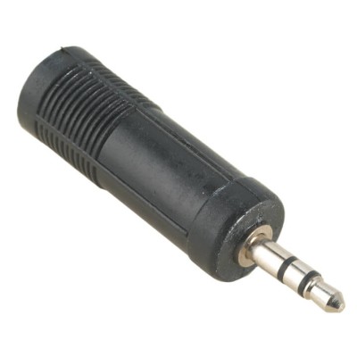 HAMA Adapter Audio 6.3mm-3.5mm Hona-Hane Stereo Svart