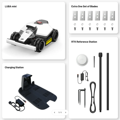 Robotgräsklippare LUBA mini AWD 1500 (2025) Trådlös Robotgräsklippare, 1500m², Max. 1800m², UltraSense AI Vision Automatisk Kartläggning, 80% Lutning, Klipphöjd 20-65mm, med 4G-modul#5