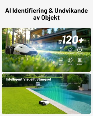 YUKA 3000 (2025) Trådlös Robotgräsklippare, 3000m², Max. 3500m², UltraSense AI Vision, 45% Lutning, Skärhöjder 20-90mm Skärbredd 320mm, med 4G-modul#2