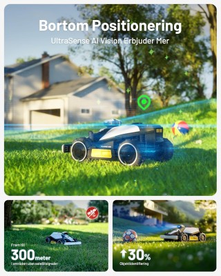 Robotgräsklippare LUBA mini AWD 1500 (2025) Trådlös Robotgräsklippare, 1500m², Max. 1800m², UltraSense AI Vision Automatisk Kartläggning, 80% Lutning, Klipphöjd 20-65mm, med 4G-modul#7