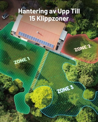 Robotgräsklippare LUBA mini AWD 1500 (2025) Trådlös Robotgräsklippare, 1500m², Max. 1800m², UltraSense AI Vision Automatisk Kartläggning, 80% Lutning, Klipphöjd 20-65mm, med 4G-modul#9