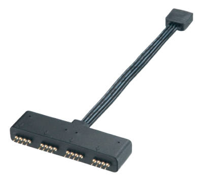 Akasa RGB LED Splitter kabel 1 till 4st 4-pin RGB