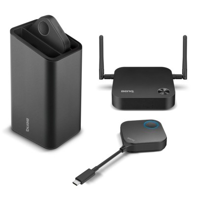 BenQ InstaShow WDC10C, trådlös bild-/ljudöverföring, basstation + 2st HDMI-sändare (USB-C) med hållare