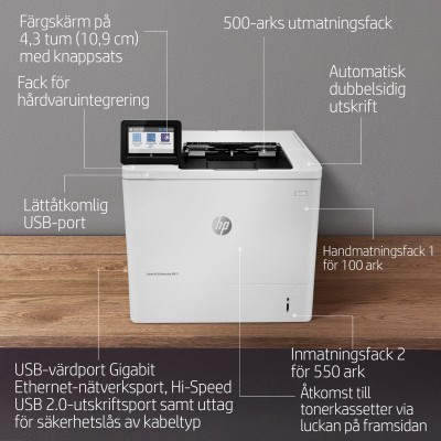 HP LaserJet Enterprise M611dn, 1200 dpi, 65 ppm ISO, duplex, AirPrint, USB/LAN#6