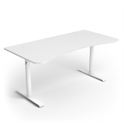 Arozzi Arena Gaming Desk Large Pure White, höjdjusterbart, heltäckande musmatta - Helvit#3