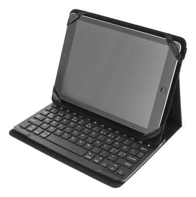 Tangentbordsfodral Deltaco för 10" surfplattor 4:3-format, Bluetooth, svart