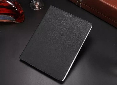 iPad Litchi Stria Grain PU Leather Book 2017/2018 Svart