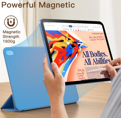 Fodral iPad 11:e/10:e Generationen (2025/2022) m. Pennhållare, Automatisk uppvakning/sömn-funktion, Magnetiskt Fodral - Blå#2