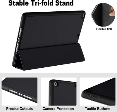 Vobafe Fodral för iPad 10,2 Tum (9/8/7 Gen, 2021/2020/2019), Trippelvikbart Stativskydd med Pennfodral, Auto Vakna/Sova#2