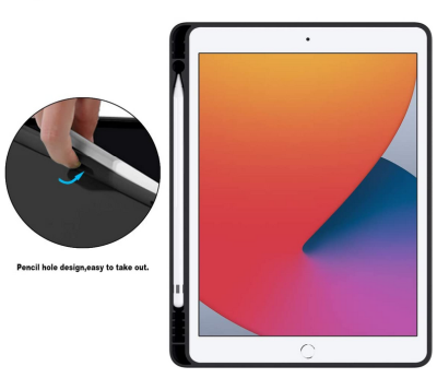 Vobafe Fodral för iPad 10,2 Tum (9/8/7 Gen, 2021/2020/2019), Trippelvikbart Stativskydd med Pennfodral, Auto Vakna/Sova#3