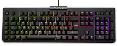 EVGA Z12 RGB Gaming Keyboard, membran, nordiskt - Svart
