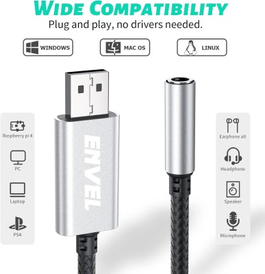 Headsetadapter 3,5 mm hona till USB-hane