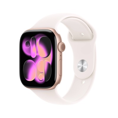 Apple Watch Series 11 GPS 46mm Roséguld Aluminiumboett med Rosé Sportband - M/L#1