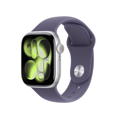 Apple Watch Series 11 GPS + Cellular 42mm Silver Aluminiumboett med Purpurdimma Sportband - M/L