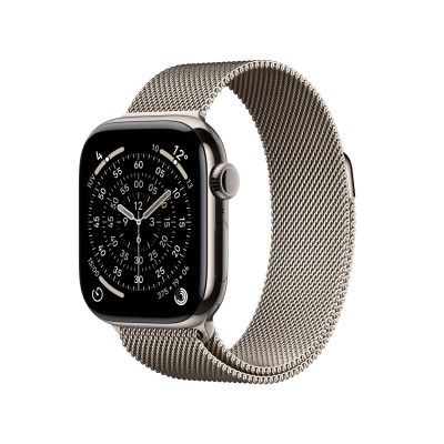 Apple Watch Series 11 GPS + Cellular 42mm Naturlig Titanboett med Naturlig Milanesisk loop#1