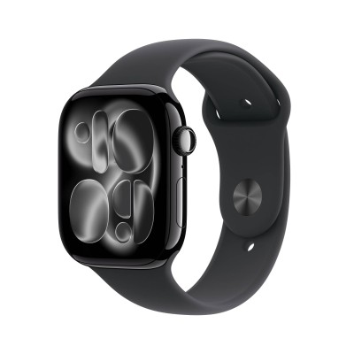 Apple Watch Series 11 GPS + Cellular 46mm Gagatsvart Aluminiumboett med Svart Sportband - S/M#1
