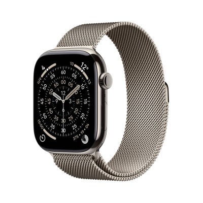 Apple Watch Series 11 GPS + Cellular 46mm Naturlig Titanboett med Naturlig Milanesisk loop - M/L#1