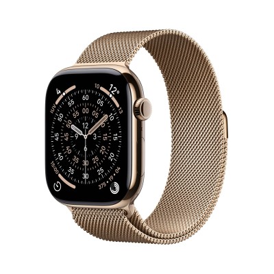 Apple Watch Series 11 GPS + Cellular 46mm Guld Titanboett med Guld Milanesisk loop - S/M#1
