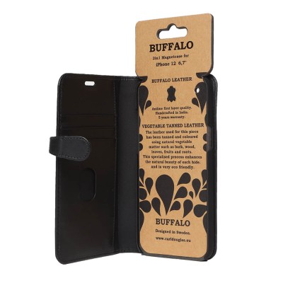 Plånboksfodral BUFFALO iPhone 12 Pro Max, 2-in-1 magnetskal - Svart#3