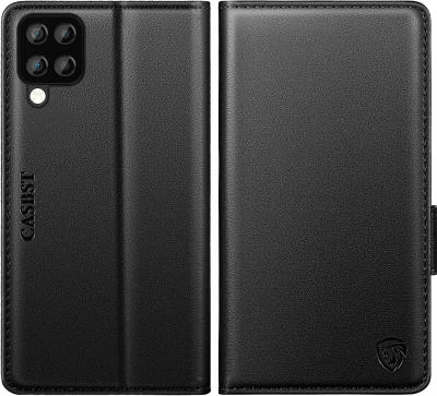 Samsung Galaxy A12/M12 läder plånbok bokfodral med kortplatser