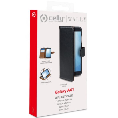 Celly Wallet Case Galaxy A41 Svart#2