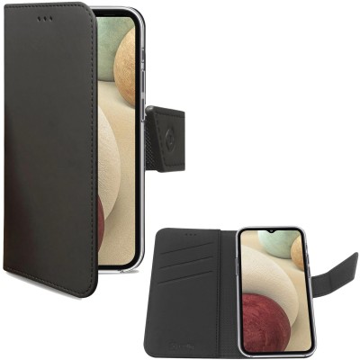 Plånboksfodral Celly Wallet Casealaxy A12 Svart
