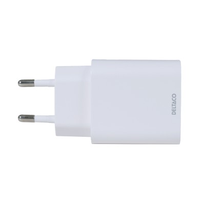 Deltaco USB wall charger, 1x USB-A, fast charging 18 W - Vit#2