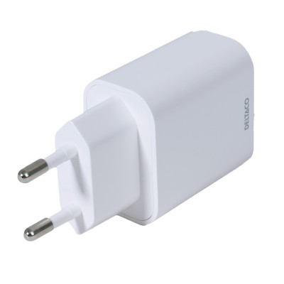 Deltaco USB wall charger, 1x USB-A, fast charging 18 W - Vit#3