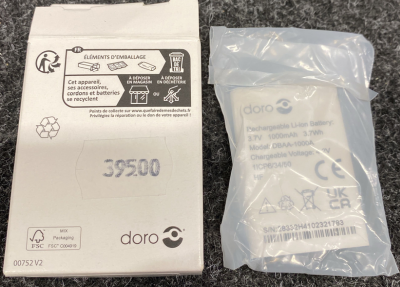 Doro Batteri DBAA-1000A för Doro, 3,7V, 1000mAh passar bla 6821, 6880 m.fl