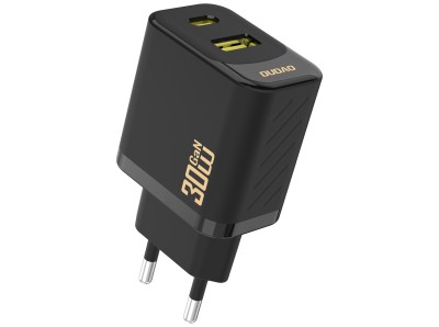 Dudao A27TEU Adapter 30Watt 1xUSB-C 1xUSB-A Sort