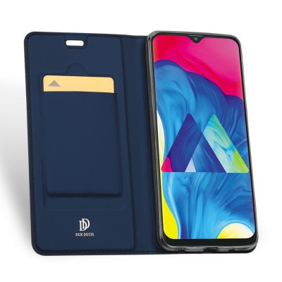 Samsung Galaxy A10 Leather Flip Case Wallet Smart Magnetic Skin Cover Blå#4
