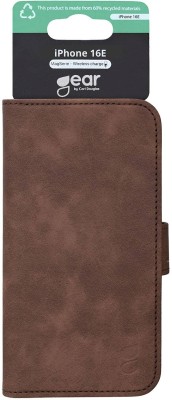 Plånboksfodral GEAR Classic 3 card Recycled MagSeries iPhone 16e - Brun#2