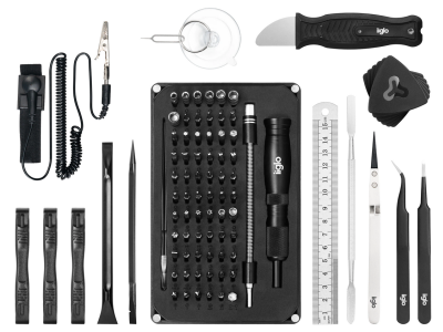 iiglo toolkit 90 delar 69 bitar, verktygssats, för reparation av mobil, surfplatta, PC, elektronik