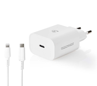 Apple Väggladdare USB-C 20W, inkl. 1m USB-C - Lightning kabel