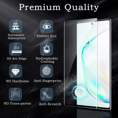 Skärmskydd i härdat glass passar Galaxy Note 10+