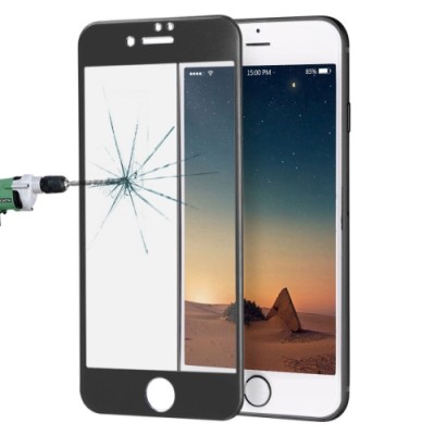 iPhone 9H härdat glas, helskydd för iPhone 7/8/SE 2 / 3D Curved TemperedGlass / Black