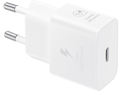 Samsung 25w Power Adapter (w/o Cable) Vit Usb-C#1