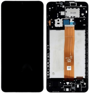 Samsung A127 A12 Nacho LCD Display Svart inkl. Montering