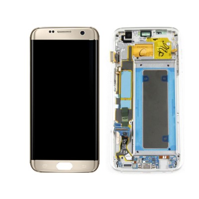 Samsung Galaxy S7 Edge Display original guld Inkl. Montering