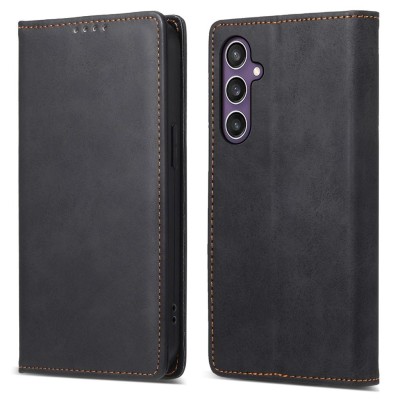 Plånboksfodral Taltech Samsung S25 Blocking Wallet Cover, kortfack + sedelficka - Svart