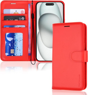 Plånboksfodral till iPhone 15 - röd#2