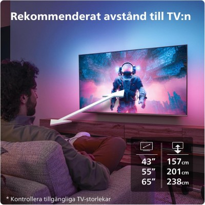 43" Philips Ambilight 43PUS8109, 4K Smart-TV, Pixel Precise Ultra HD, Titan OS, Dolby Atmos-ljud, Alexa, Google Voice, Satin krom ram#9