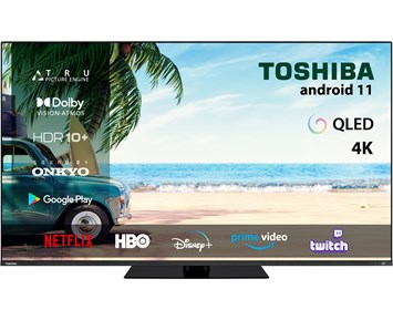 55" 4K QLED Smart-TV med inbyggd Chromecast, Android