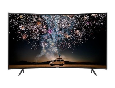 55" Samsung Curved 4K-TV med HDR och naturlig färgåtergivning UE55RU7305KXXC med Trasig Skärm, delar, kartong, fjärr ok. Reservdelstv