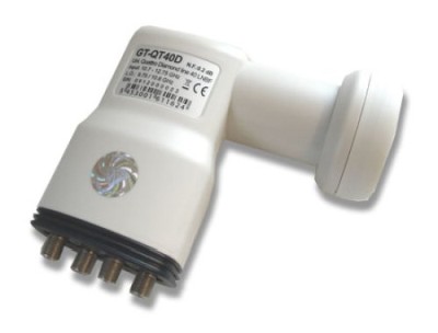 LNB GT-QT40D QUATRO, NF 0,1 dB för Fastighetsystem