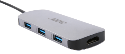 ACER 7in1 Type C dongle 1xtypeC 1xHDMI 4K60 3xUSB3.2 1xSD/TF 1xPD