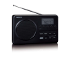 Kompakt bärbar FM-radio med LCD-skärm - Svart#1